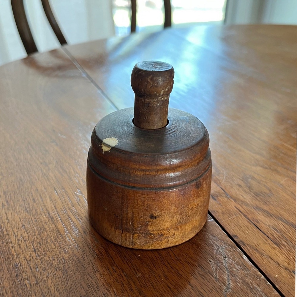 Antique Primitive Wood Butter Mold Swan
